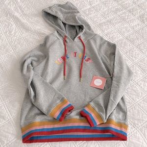 NWT NEVER WORN ban.do heather grey take it easy pullover hoodie